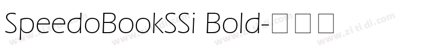 SpeedoBookSSi Bold字体转换